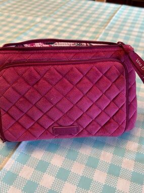 Vera Bradley Quilted Cosmetic Case in Magenta